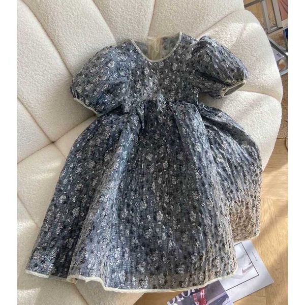 french girl's tutu dress shows thin temperament round neck short floral skirt summer new kids clothing, White
french girl's tutu dress shows thin temperament round neck short floral skirt summer new kids clothing, White
