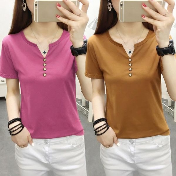 summer korean short-sleeved t-shirt female foreign students v-neck women's 2021 tide top, White
summer korean short-sleeved t-shirt female foreign students v-neck women's 2021 tide top, White