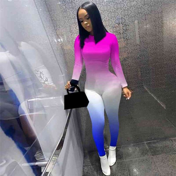 gradient color long sleeve womens romper sport bodycon bandage skinny streetwear autumn winter outfits, Black;white
gradient color long sleeve womens romper sport bodycon bandage skinny streetwear autumn winter outfits, Black;white