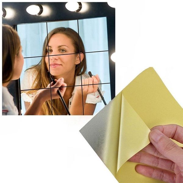 wall stickers 9pcs 15 x 15cm silver square mirror tile decal home bath living room self-adhesive
wall stickers 9pcs 15 x 15cm silver square mirror tile decal home bath living room self-adhesive