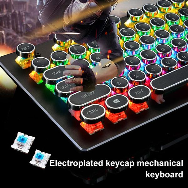 universal 920 steampunk real mechanical wired usb keyboard 104 keys green axis internet cafe game e-sports retro diy key cap keyboards
universal 920 steampunk real mechanical wired usb keyboard 104 keys green axis internet cafe game e-sports retro diy key cap keyboards