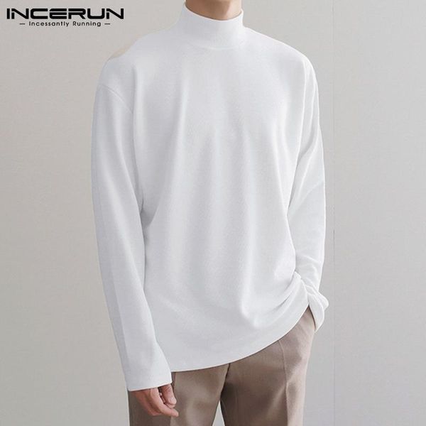men's t-shirts incerun men solid color t shirt turtleneck long sleeve cozy underwear tee 2021 autumn streetwear fitness casual camiset, White;black
men's t-shirts incerun men solid color t shirt turtleneck long sleeve cozy underwear tee 2021 autumn streetwear fitness casual camiset, White;black