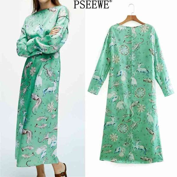 spring dress green animal print satin long women elegant sleeve es ladies loose vintage 210519, Black;gray
spring dress green animal print satin long women elegant sleeve es ladies loose vintage 210519, Black;gray