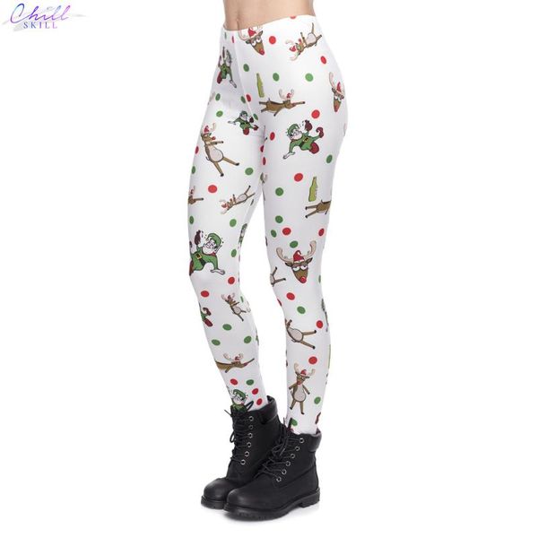 women's leggings chill skill design women legging christmas party printing fitness cozy high waist woman pants, Black
women's leggings chill skill design women legging christmas party printing fitness cozy high waist woman pants, Black