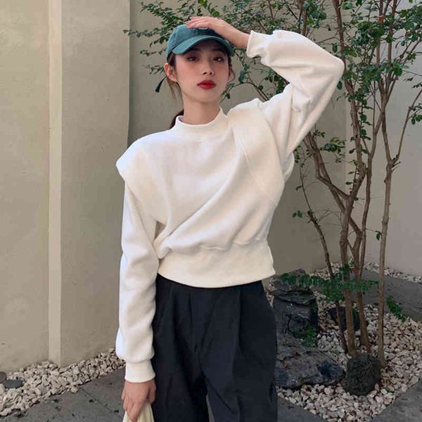women's hoodies & sweatshirts fashion o-neck fleece women long sleeve slim waist chic solid autumn spring pullovers ssvf, Black
women's hoodies & sweatshirts fashion o-neck fleece women long sleeve slim waist chic solid autumn spring pullovers ssvf, Black