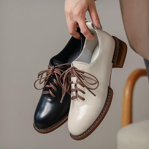 dress shoes genuine leather lace-up women fashion deep mouth spring/autumn pumps round toe thick heel handmade woman size 34-39, Black
dress shoes genuine leather lace-up women fashion deep mouth spring/autumn pumps round toe thick heel handmade woman size 34-39, Black