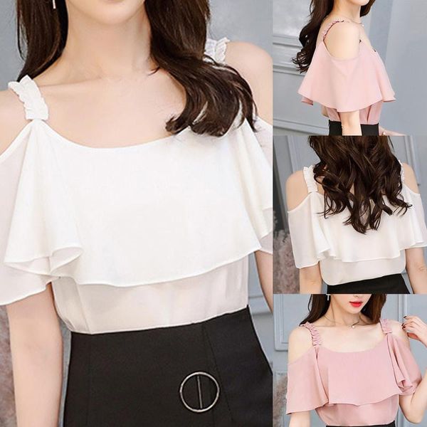 women's blouses & shirts women blouse chiffon shirt strapless solid color comfortable summer literary retro blusa feminina2021, White
women's blouses & shirts women blouse chiffon shirt strapless solid color comfortable summer literary retro blusa feminina2021, White