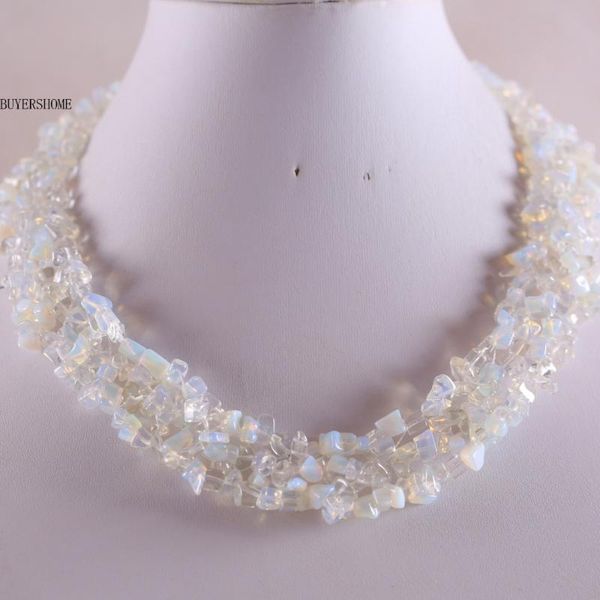 jewelry natural stone 4x8mm light blue opal chip beads nylon line weave necklace 18" 1pcs re050 chains, Silver
jewelry natural stone 4x8mm light blue opal chip beads nylon line weave necklace 18" 1pcs re050 chains, Silver