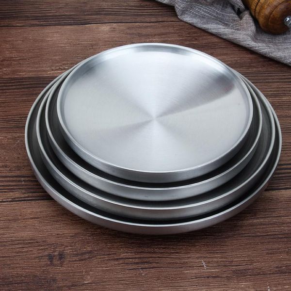 dishes & plates 304 stainless steel plate double insuated 17/19/21/23cm barbecue tray thickened gourmet sushi
dishes & plates 304 stainless steel plate double insuated 17/19/21/23cm barbecue tray thickened gourmet sushi