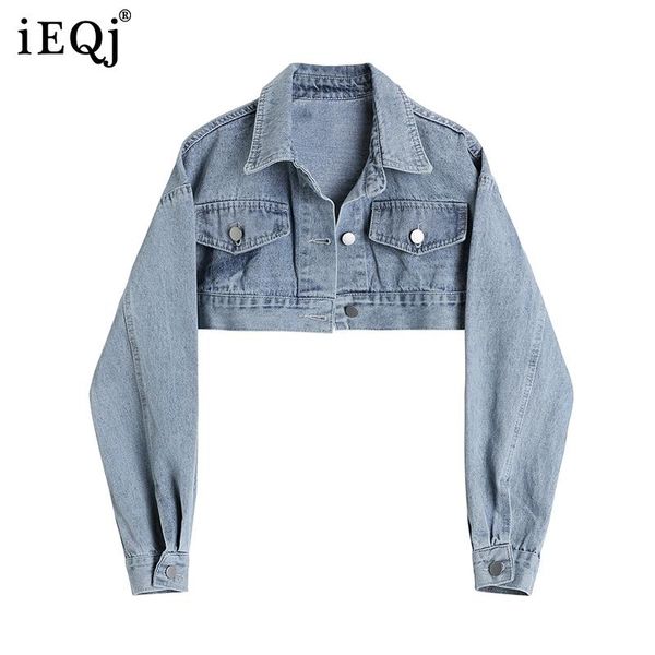 women's jackets ieqj blue loose korean style retro handsome super short denim jacket lapel women coat fashion tide spring autumn 2021 3, Black;brown
women's jackets ieqj blue loose korean style retro handsome super short denim jacket lapel women coat fashion tide spring autumn 2021 3, Black;brown