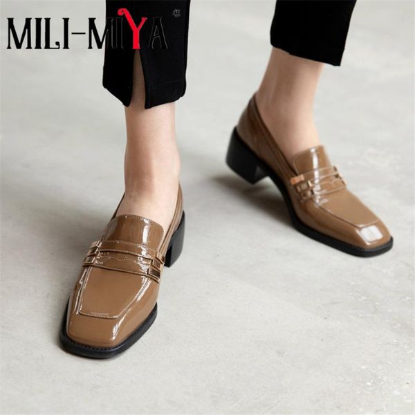 dress shoes mili-miya fashion women cow leather pumps solid color thick heels square toe slip on casual for ladies size 34-40 handmade, Black
dress shoes mili-miya fashion women cow leather pumps solid color thick heels square toe slip on casual for ladies size 34-40 handmade, Black