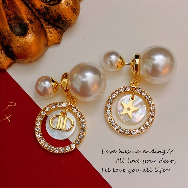 classic screw 2021 back letter pearl earrings temperament high sense of atmosphere natural shell star earring, Silver
classic screw 2021 back letter pearl earrings temperament high sense of atmosphere natural shell star earring, Silver
