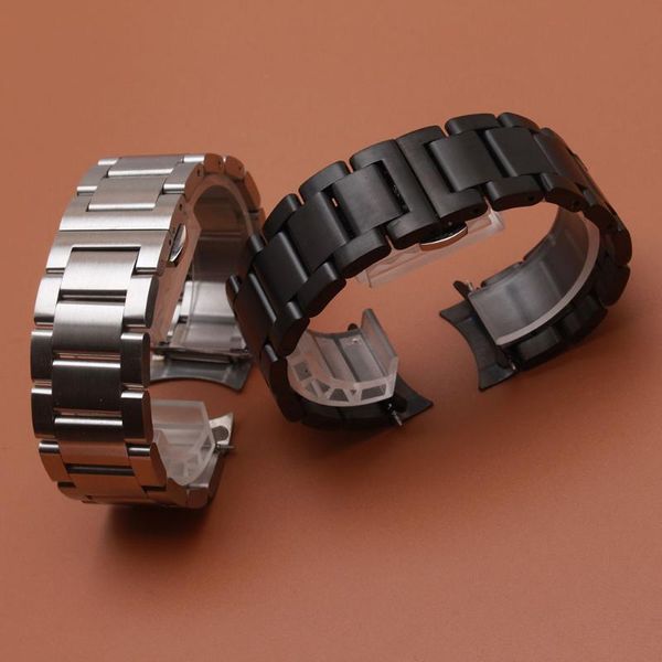 watch bands curved end watchbands straps 20mm 22mm black silver stainless steel bracelet for s3 frontier s2 classic straight, Black;brown
watch bands curved end watchbands straps 20mm 22mm black silver stainless steel bracelet for s3 frontier s2 classic straight, Black;brown