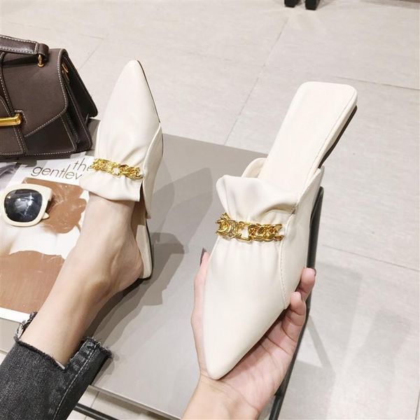 female shoes pointed toe slippers casual loafers mules for women 2021 slides luxury flat cover fabric basic chain pu rubber, Black
female shoes pointed toe slippers casual loafers mules for women 2021 slides luxury flat cover fabric basic chain pu rubber, Black