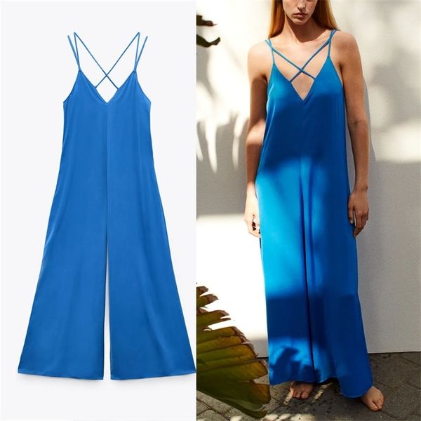 summer oversized blue jumpsuit women sleeveless spaghetti straps backless rompers woman large size loose satin jumpsuits 210524, Black;white
summer oversized blue jumpsuit women sleeveless spaghetti straps backless rompers woman large size loose satin jumpsuits 210524, Black;white