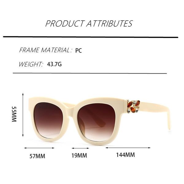 sunglasses 2021 mosaic diamond full frame square women elegant fashion summer model eyewear ladies gradient female glassesuv, White;black
sunglasses 2021 mosaic diamond full frame square women elegant fashion summer model eyewear ladies gradient female glassesuv, White;black