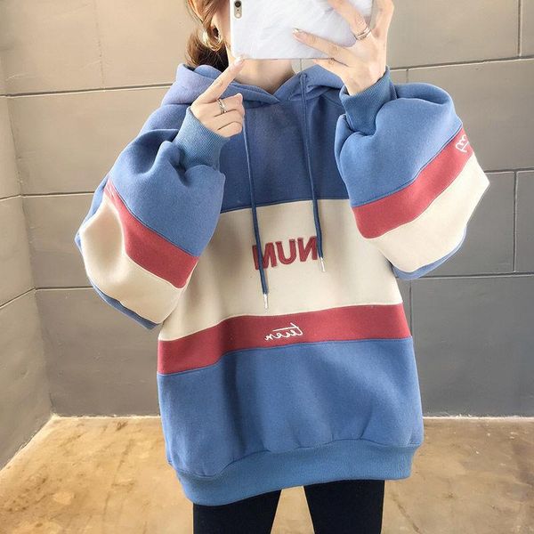 women's hoodies & sweatshirts women letters fleece 2021 autumn winter sweatshirt plus size loose striped colour block girls hooded pull, Black
women's hoodies & sweatshirts women letters fleece 2021 autumn winter sweatshirt plus size loose striped colour block girls hooded pull, Black