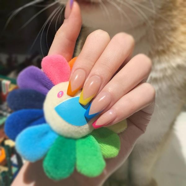 nail gel 24pcs rainbow color patch glue type removable mid length paragraph fashion manicure save time false, Red;pink
nail gel 24pcs rainbow color patch glue type removable mid length paragraph fashion manicure save time false, Red;pink