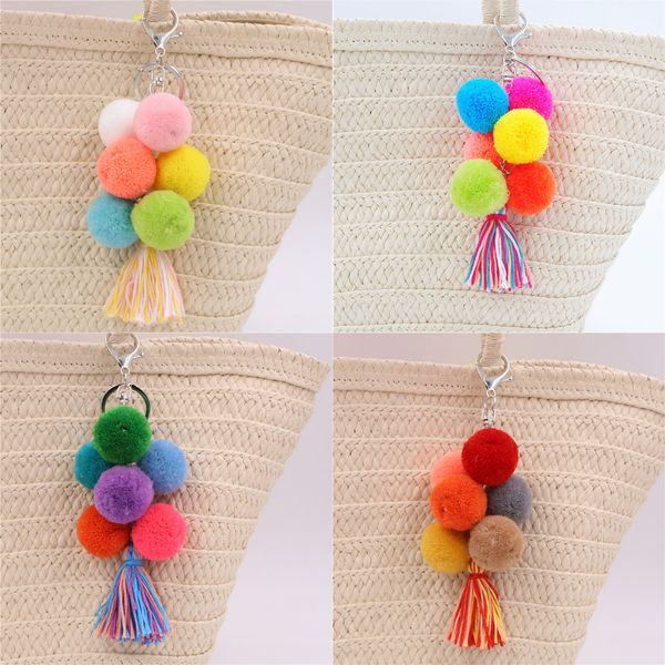 1pc colorful boho pom pom keyring bag accessories tassel bag car rainbow charm keychains gift, Silver
1pc colorful boho pom pom keyring bag accessories tassel bag car rainbow charm keychains gift, Silver
