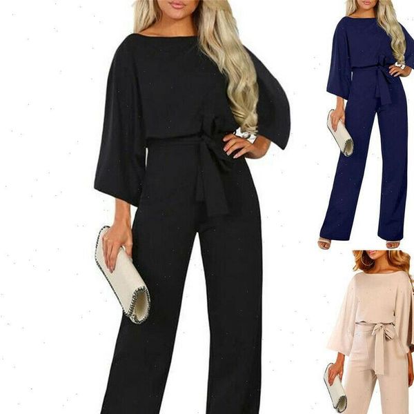 elegant spring casual womens jumpsuit long sleeve lace up office high waist solid playsuit streetwear, Black;white
elegant spring casual womens jumpsuit long sleeve lace up office high waist solid playsuit streetwear, Black;white