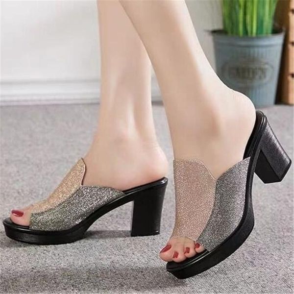 slippers women's summer thick high heel shoes 2021 fashion anti-skid 7cm flip flops female leather open toe sandals eu 35-42, Black
slippers women's summer thick high heel shoes 2021 fashion anti-skid 7cm flip flops female leather open toe sandals eu 35-42, Black