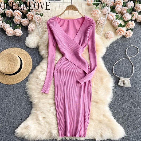 casual dresses oceanlove dress for women 2021 solid v neck high waist knitted vintage robe femme autumn winter korean vestidos stretch, Black;gray
casual dresses oceanlove dress for women 2021 solid v neck high waist knitted vintage robe femme autumn winter korean vestidos stretch, Black;gray