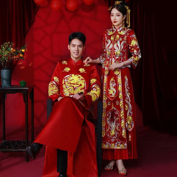 classic royal cheongsam chinese traditional dress qipao phoenix embroidery oriental dresses wedding gowns vestidos ethnic clothing, Red
classic royal cheongsam chinese traditional dress qipao phoenix embroidery oriental dresses wedding gowns vestidos ethnic clothing, Red