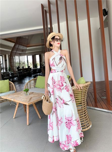 print summer holiday long runway women backless hollow out maxi slim off shoulder beach party, White;black
print summer holiday long runway women backless hollow out maxi slim off shoulder beach party, White;black