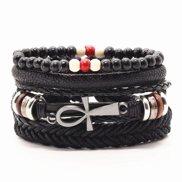 charm bracelets arrival handmade woven leather bracelet skull cross wrap men women bangles homme beaded gift jewelry, Golden;silver
charm bracelets arrival handmade woven leather bracelet skull cross wrap men women bangles homme beaded gift jewelry, Golden;silver