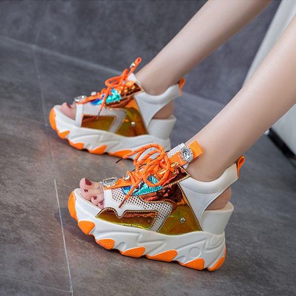 dress shoes rhinestone sandals women's 2021 summer breathable mesh matching increased slope heel joker sports roman sponge cake 10cm, Black
dress shoes rhinestone sandals women's 2021 summer breathable mesh matching increased slope heel joker sports roman sponge cake 10cm, Black