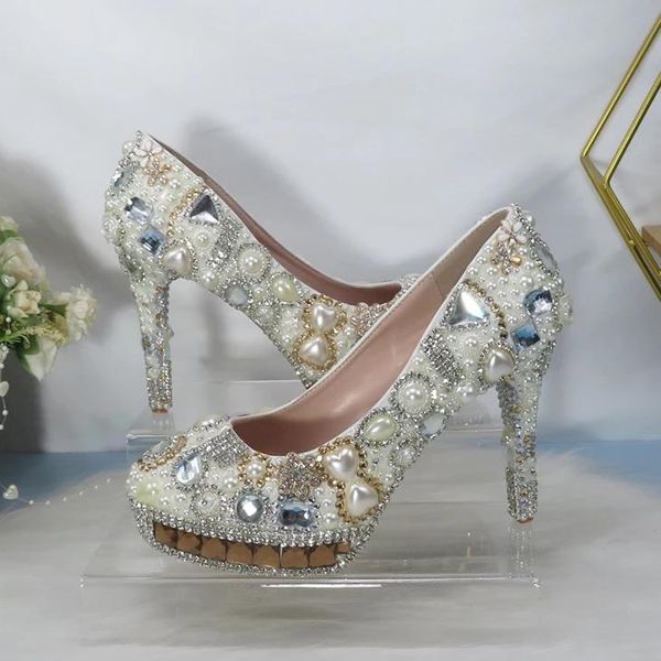 dress shoes 2021 glass crystal women wedding luxury platform ivory pearl party bride pumps ladies high heels14cm, Black
dress shoes 2021 glass crystal women wedding luxury platform ivory pearl party bride pumps ladies high heels14cm, Black
