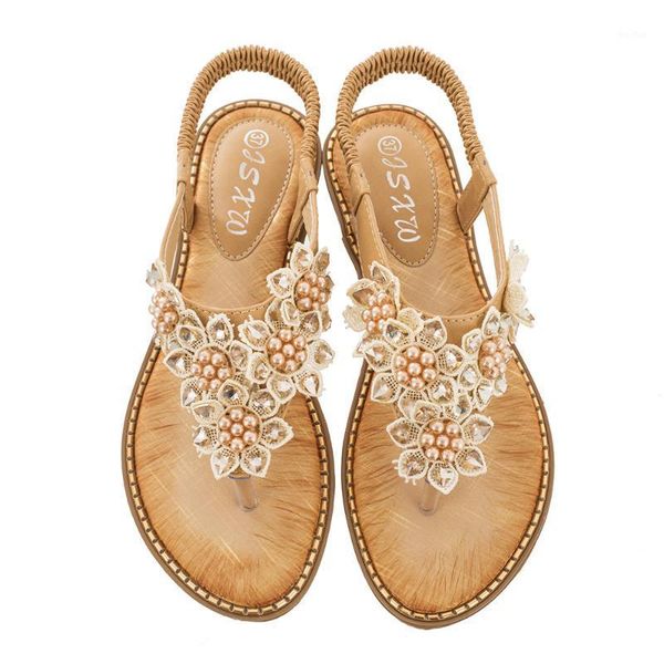 women sandals 2021 summer flat bohemia shoes female rome style flip flops1, Black