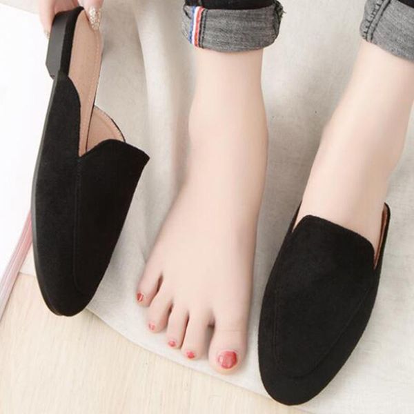 women suede half slippers slip on mules round head flats slides home female shoes summer casual plus size qq47, Black
women suede half slippers slip on mules round head flats slides home female shoes summer casual plus size qq47, Black