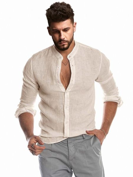 men stand neck button up shirt x4de#, White;black 
men stand neck button up shirt x4de#, White;black
