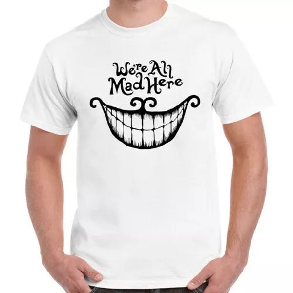 we are all mad here funny novelty alice wonderland cool gift retro t shirt 2546, White;black
we are all mad here funny novelty alice wonderland cool gift retro t shirt 2546, White;black
