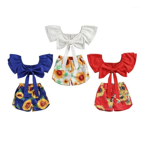 kids girl's clothing set bowknot cropped and sunflower print shorts two-piece suit for birthday party vacation outfits sets, White
kids girl's clothing set bowknot cropped and sunflower print shorts two-piece suit for birthday party vacation outfits sets, White