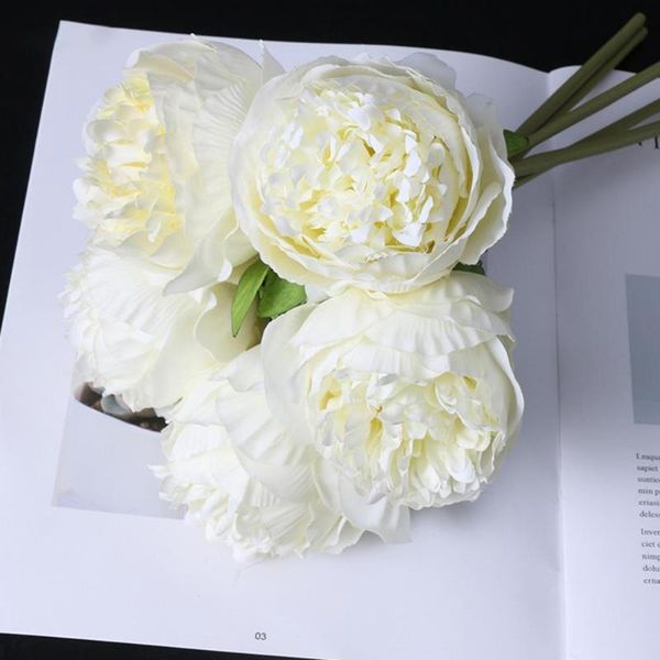 bouquet 5 heads peony artificial faux silk fake flowers for home wedding decor indoor decoration decorative & wreaths
bouquet 5 heads peony artificial faux silk fake flowers for home wedding decor indoor decoration decorative & wreaths