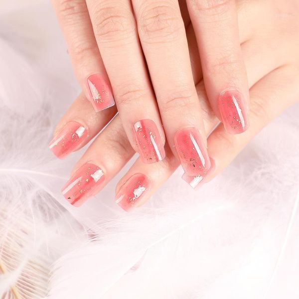 24pcs oval short pink false nails golden glitter powder decoration nail tip extension sweet uv manicure tools cute girl beauty1, Red;gold
24pcs oval short pink false nails golden glitter powder decoration nail tip extension sweet uv manicure tools cute girl beauty1, Red;gold