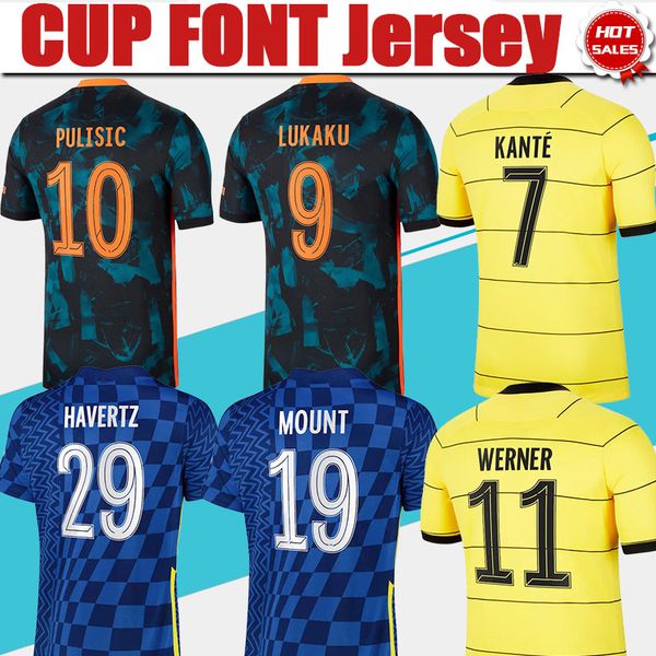 cup font #9 lukalu #10 pulisic soccer jersey home blue 21/22 men #11 werner 3rd soccer shirts #19 mount#7 kante away yellow football uniform, Black;yellow
cup font #9 lukalu #10 pulisic soccer jersey home blue 21/22 men #11 werner 3rd soccer shirts #19 mount#7 kante away yellow football uniform, Black;yellow
