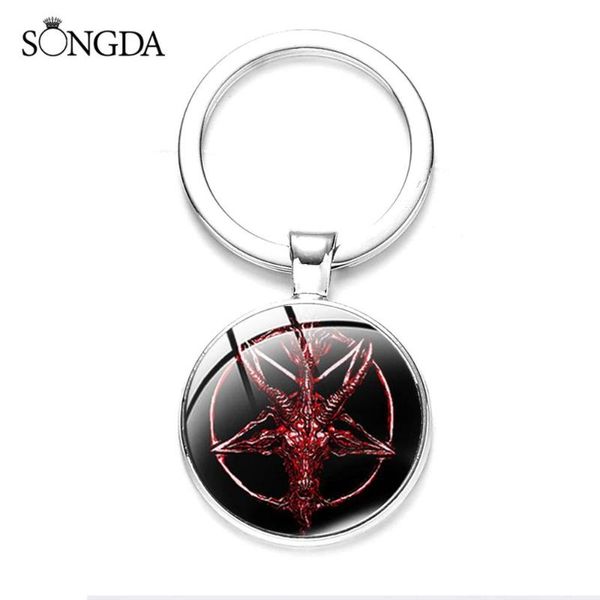 keychains satanism red goat head glass art round keychain baphomet inverted pentagram statement key chain gothic jewelry gifts, Silver
keychains satanism red goat head glass art round keychain baphomet inverted pentagram statement key chain gothic jewelry gifts, Silver