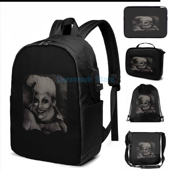 funny graphic print the sea witch usb charge backpack men school bags women bag travel laptop
funny graphic print the sea witch usb charge backpack men school bags women bag travel laptop