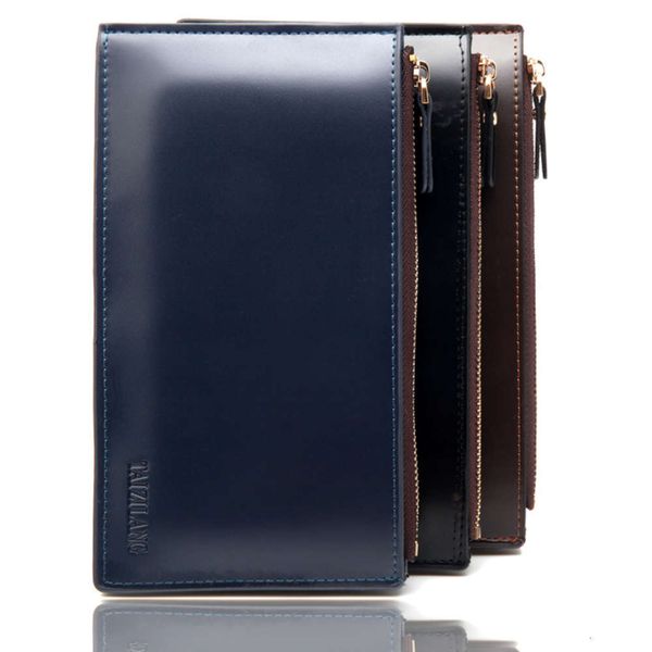 the wallet men's wallet long lacquer leather bag men's korean multi card single zipper, Black
the wallet men's wallet long lacquer leather bag men's korean multi card single zipper, Black