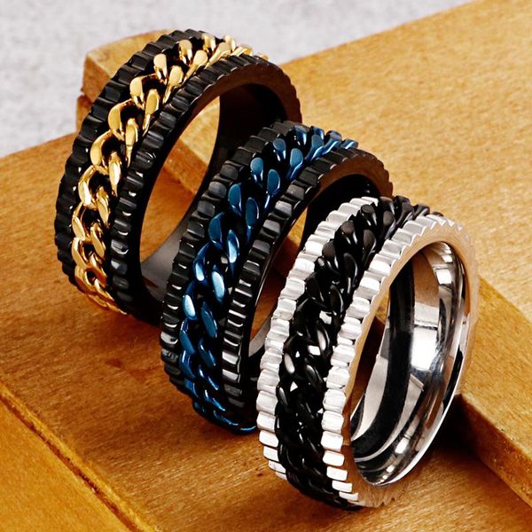 wedding rings 8mm wide gold black blue stainless steel chain link ring men finger jewelry accessories mens biker jewellery for women man, Slivery;golden
wedding rings 8mm wide gold black blue stainless steel chain link ring men finger jewelry accessories mens biker jewellery for women man, Slivery;golden