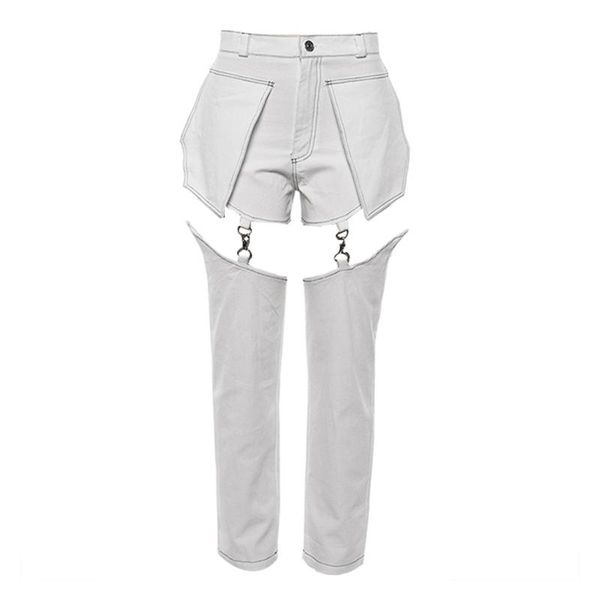 women's pants & capris punk streetwear solid patchwork hollow out buckle pencil jeans 2021 harajuku casual trousers women hip hop jogge, Black;white
women's pants & capris punk streetwear solid patchwork hollow out buckle pencil jeans 2021 harajuku casual trousers women hip hop jogge, Black;white