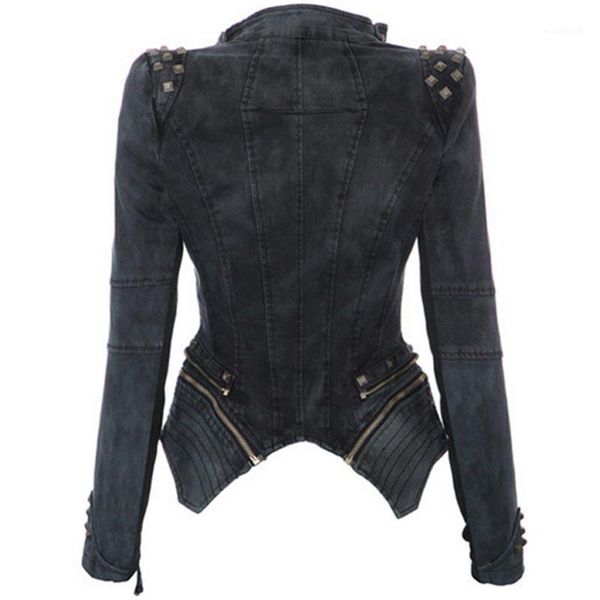 women's jackets punk style women fashion rivet demin bomber jacket slim turn down collar plus size short jean coats female zipper1, Black;brown
women's jackets punk style women fashion rivet demin bomber jacket slim turn down collar plus size short jean coats female zipper1, Black;brown