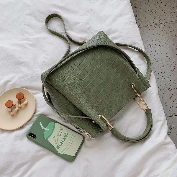 card holders personalized crocodile pattern messenger bucket bag simple fashion solid color commuter travel handbag, Brown;gray
card holders personalized crocodile pattern messenger bucket bag simple fashion solid color commuter travel handbag, Brown;gray