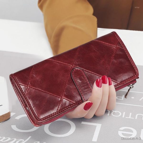 test 2021 large women wallets zipper multi-function coin purse casual genuine leather card holder wallet for female1, Red;black
test 2021 large women wallets zipper multi-function coin purse casual genuine leather card holder wallet for female1, Red;black