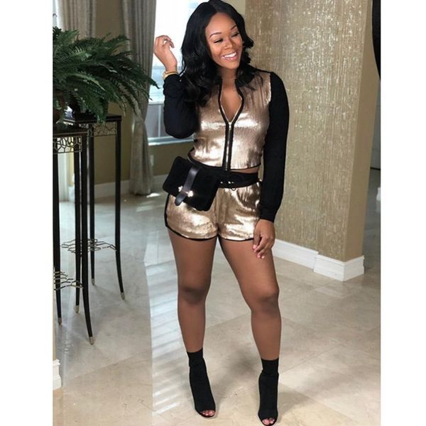 women's two piece pants muxu gold sequin patchwork cropped 2 set women streetwear ng and glitter long sleeve, White
women's two piece pants muxu gold sequin patchwork cropped 2 set women streetwear ng and glitter long sleeve, White