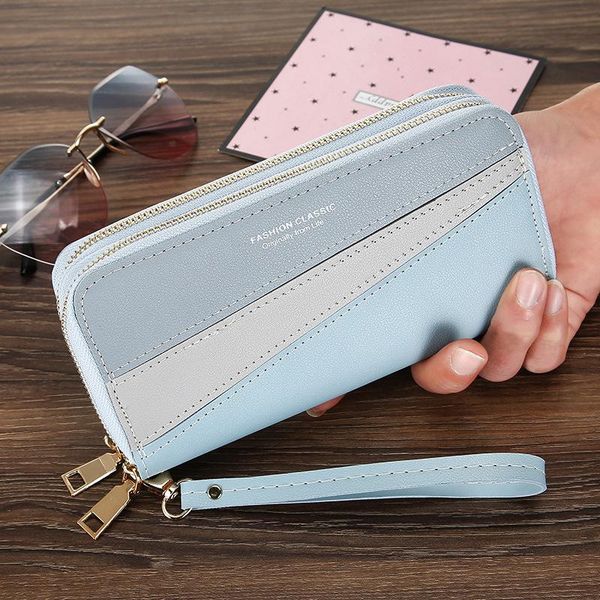 wallets geometric women wallet phone pocket purse card holder patchwork long lady fashion dual zipper clutch bag for travel, Red;black
wallets geometric women wallet phone pocket purse card holder patchwork long lady fashion dual zipper clutch bag for travel, Red;black