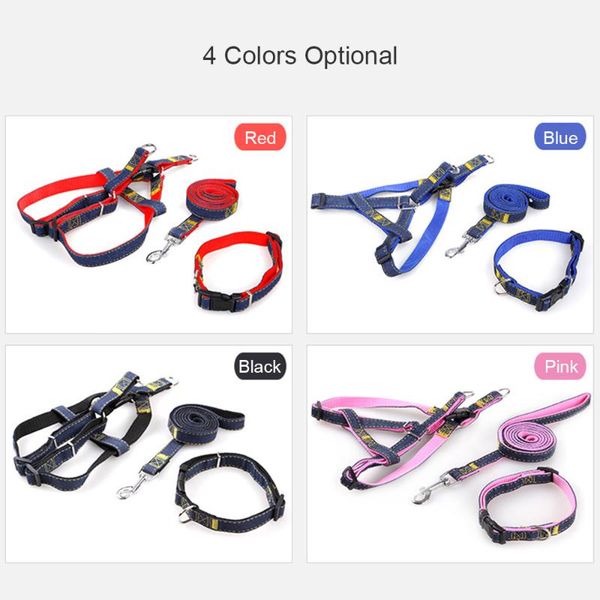 dog collars & leashes 3pcs/set denim heavy duty pet small/medium/large dogs collar leash adjustable harness daily running 1.2m traction rope
dog collars & leashes 3pcs/set denim heavy duty pet small/medium/large dogs collar leash adjustable harness daily running 1.2m traction rope